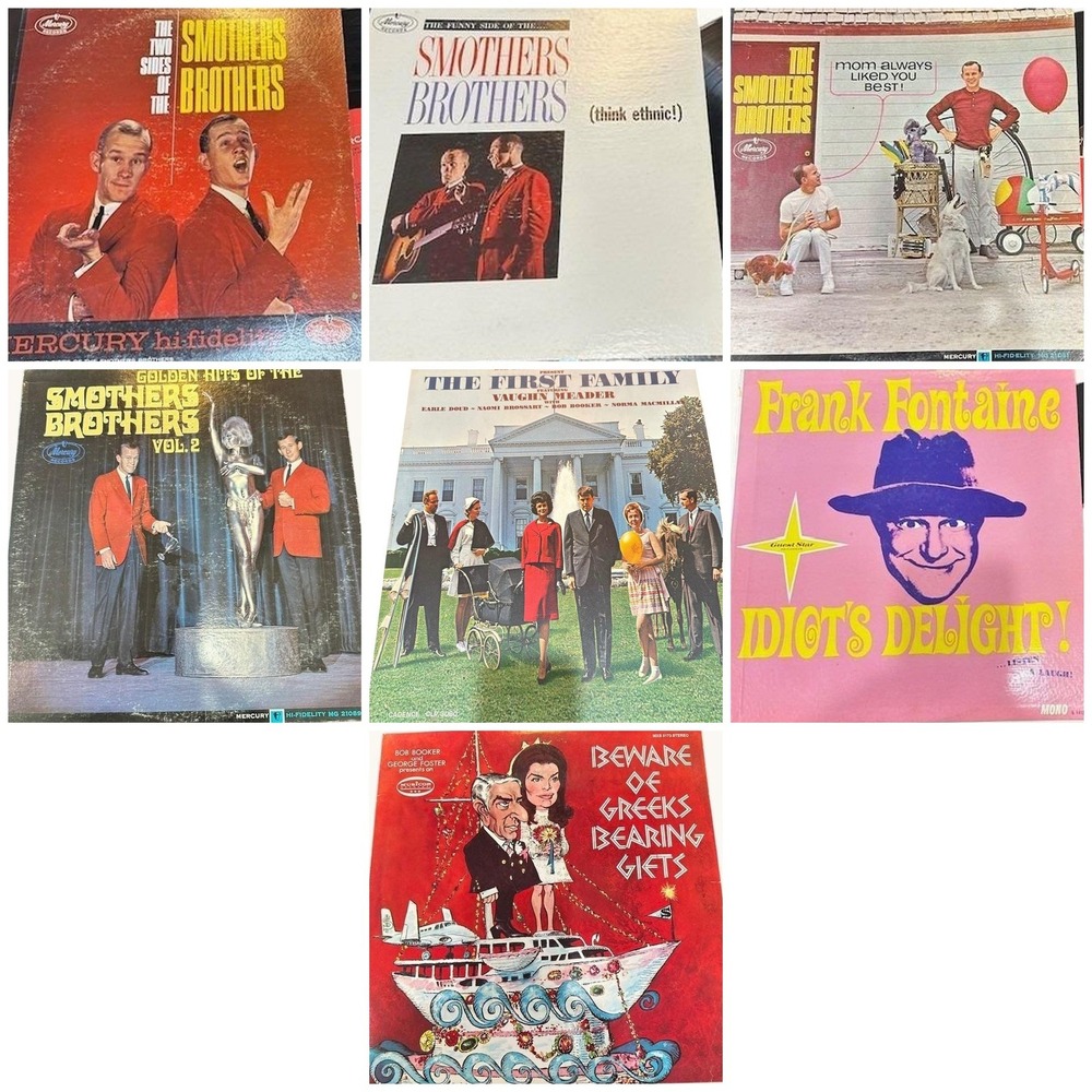 Comedy Vinyl LP Lot‎ of 7 Smothers Brothers First Family Vaughn Meader Vintage